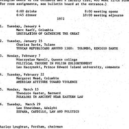 Schedules, Law and Politics...