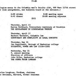 Schedules, Law and Politics...