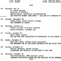 Schedules, Law and Politics...