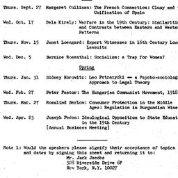 Schedules, Law and Politics...