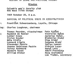 Minutes, 1969-10-25. Law an...