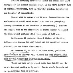 Announcements, 1964-10-27. ...