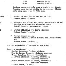 Schedules, Law and Politics...