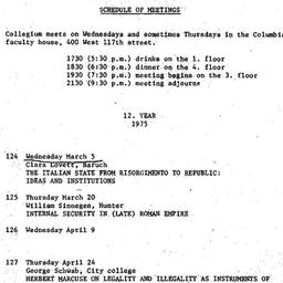 Schedules, Law and Politics...