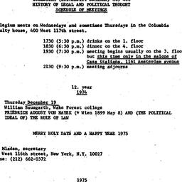 Schedules, Law and Politics...
