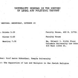 Announcements, 1982-10-20. ...