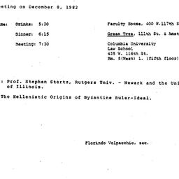 Announcements, 1982-12-08. ...