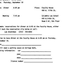 Announcements, 1991-09-19. ...