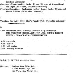Announcements, 1968-03-26. ...