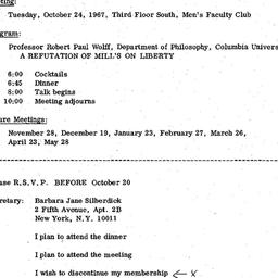 Announcements, 1967-10-24. ...