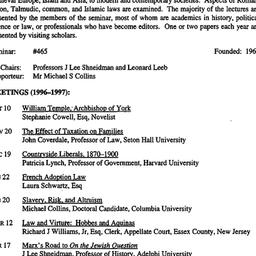 Schedules, Law and Politics...