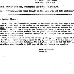 Announcements, 1985-12-11. ...