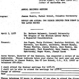 Announcements, 1978-05-11. ...