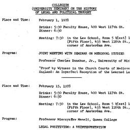 Announcements, 1978-02-01. ...