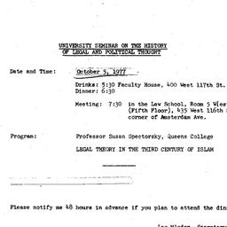 Minutes, 1977-10-05. Law an...