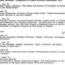 Schedules, Law and Politics...