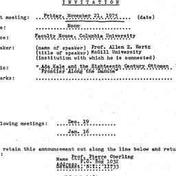 Announcements, 1975-11-21. ...