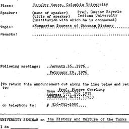 Announcements, 1975-12-19. ...