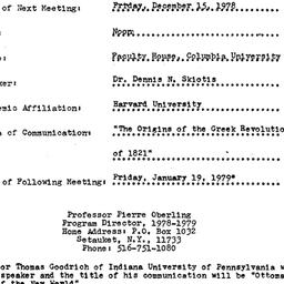 Announcements, 1978-12-15. ...