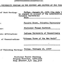 Announcements, 1979-01-26. ...