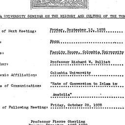 Announcements, 1978-09-15. ...
