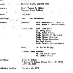 Minutes, 1982-01-29. Ottoma...