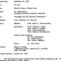 Minutes, 1981-09-18. Ottoma...