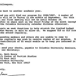 Announcements, 1986-09-01. ...