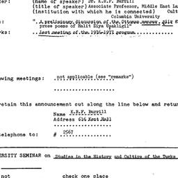 Announcements, 1977-04-22. ...