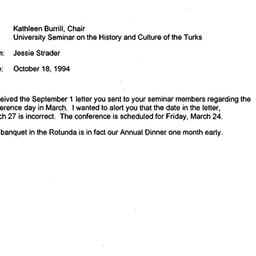 Correspondence, 1994-10-18....