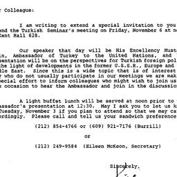 Announcements, 1992-11-06. ...
