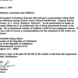 Announcements, 1999-11-03. ...