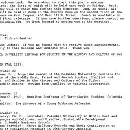Announcements, 1999-10-12. ...