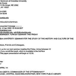 Correspondence, 2000-04-14....