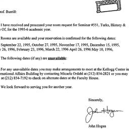 Correspondence, 1996-07-28....