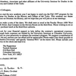 Announcements, 1997-09-08. ...