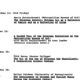 Schedules, Ottoman & Tu...