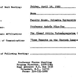 Announcements, 1980-04-18. ...