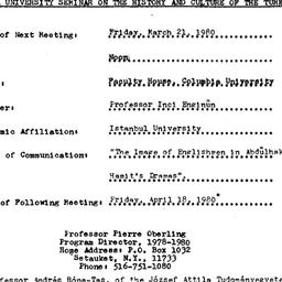 Announcements, 1980-03-21. ...