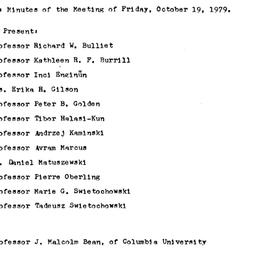 Minutes, 1979-10-19. Ottoma...