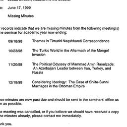 Correspondence, 1999-06-17....