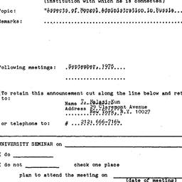Announcements, 1975-04-18. ...