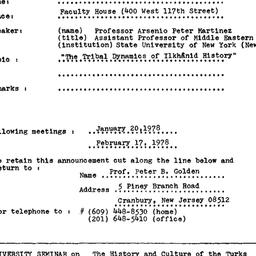 Announcements, 1977-12-16. ...