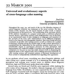 Minutes, 2001-03-22. Langua...