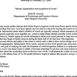 Announcements, 2001-02-22. ...