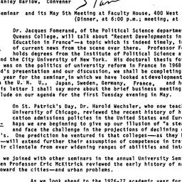 Announcements, 1976-04-19. ...