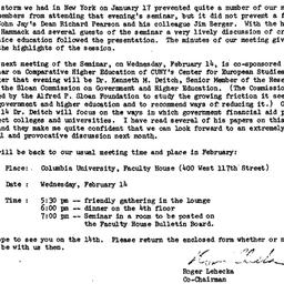 Announcements, 1979-01-22. ...