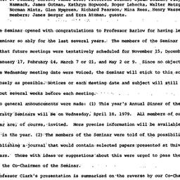 Minutes, 1978-09-27. Higher...