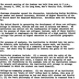 Minutes, 1964-01-06. Higher...