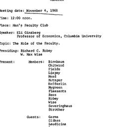 Minutes, 1968-11-04. Higher...